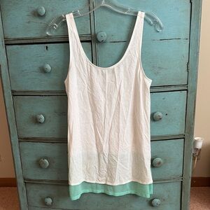 Express White and Mint Tank Top